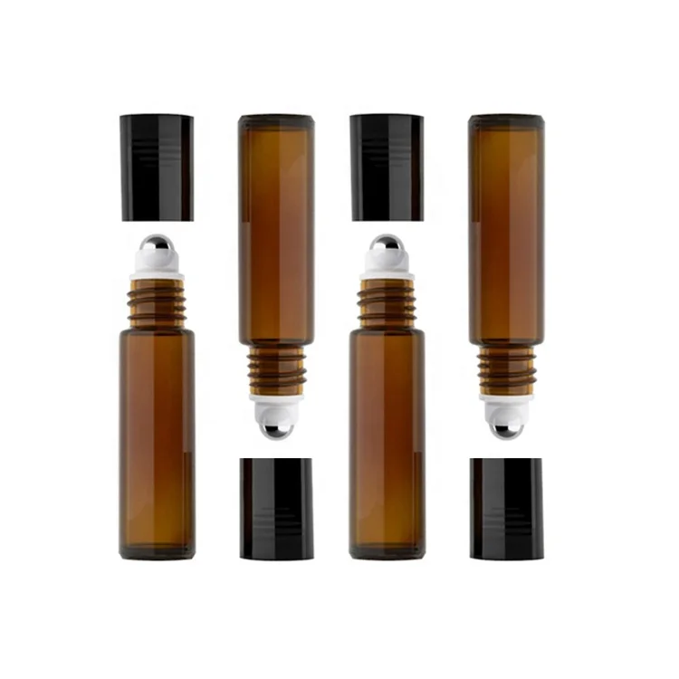 Cosmetics Perfume Tubular Vial Clear Glass Amber Bottle Roller Essential Oil Bottle