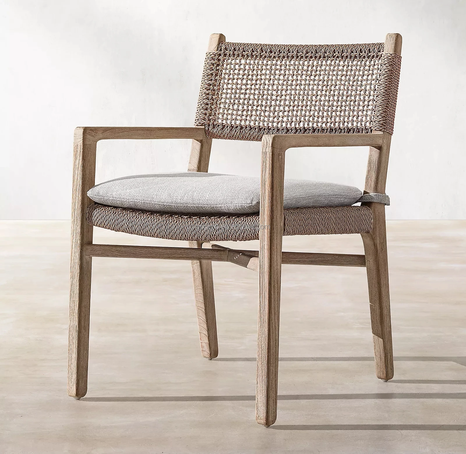 Country Style Outdoor Furniture Teak Wood Frame Allweather Wicker