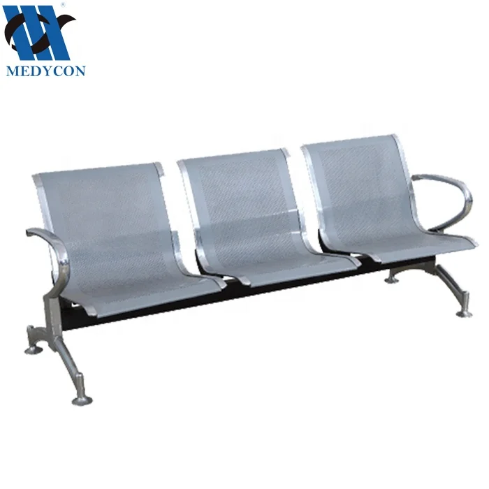 stainless steel waiting bench 3 seat