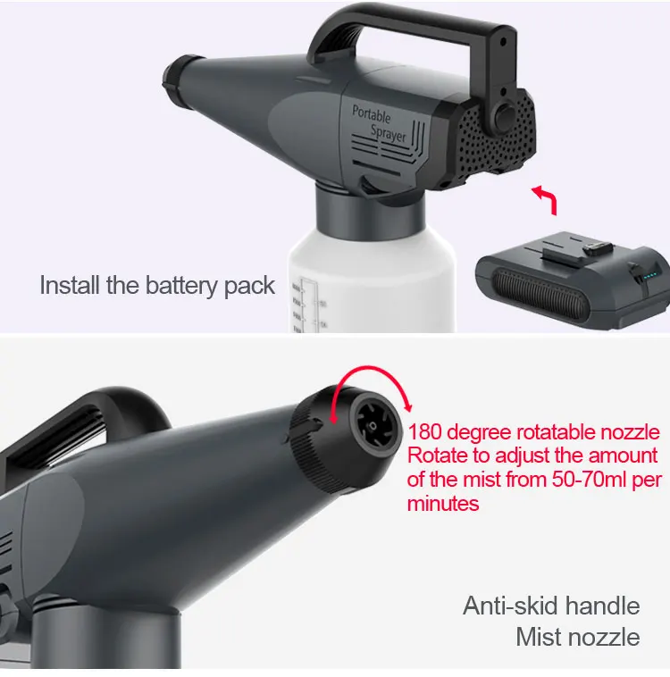 Handheld Battery Power Mist Sprayer Portable Garden and Plant Sprayer Easy Operation and Safe to Use for Kitchen Cleaning Tool factory