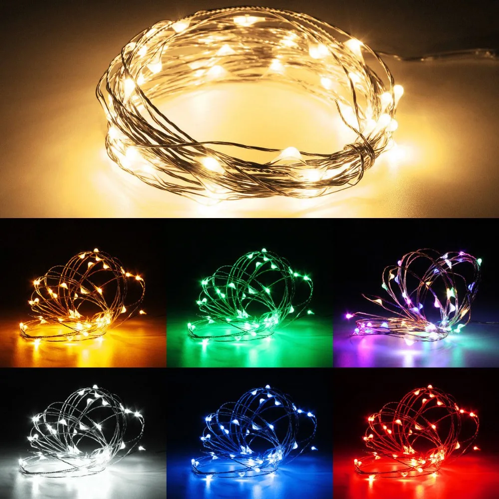 5m 10m Waterproof Remote Control Fairy Lights Battery Operated 8 Mode