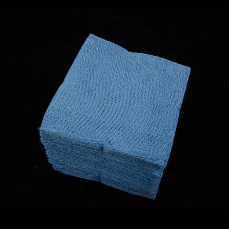 medical disposable 8 ply 10cm x 10cm gauze swabs pads with x-ray