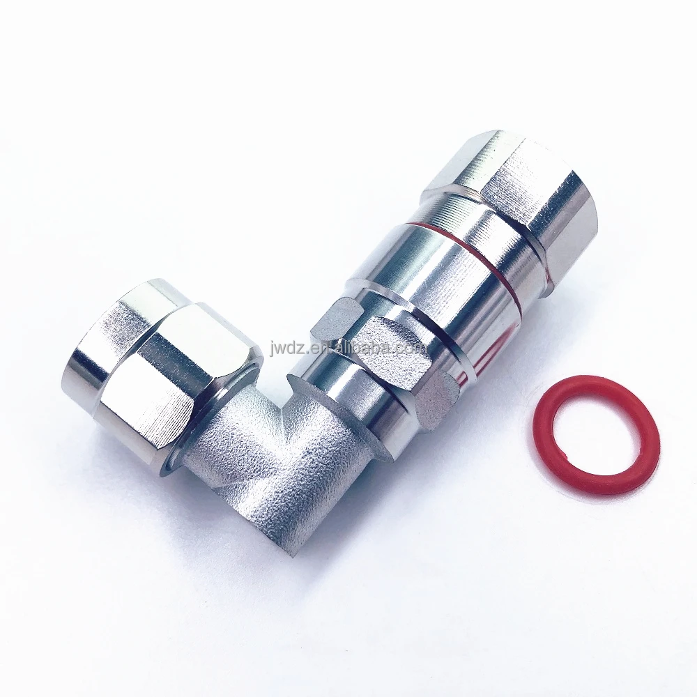 N Male Right Angle RF Connector For 1/2 Coaxial Cable