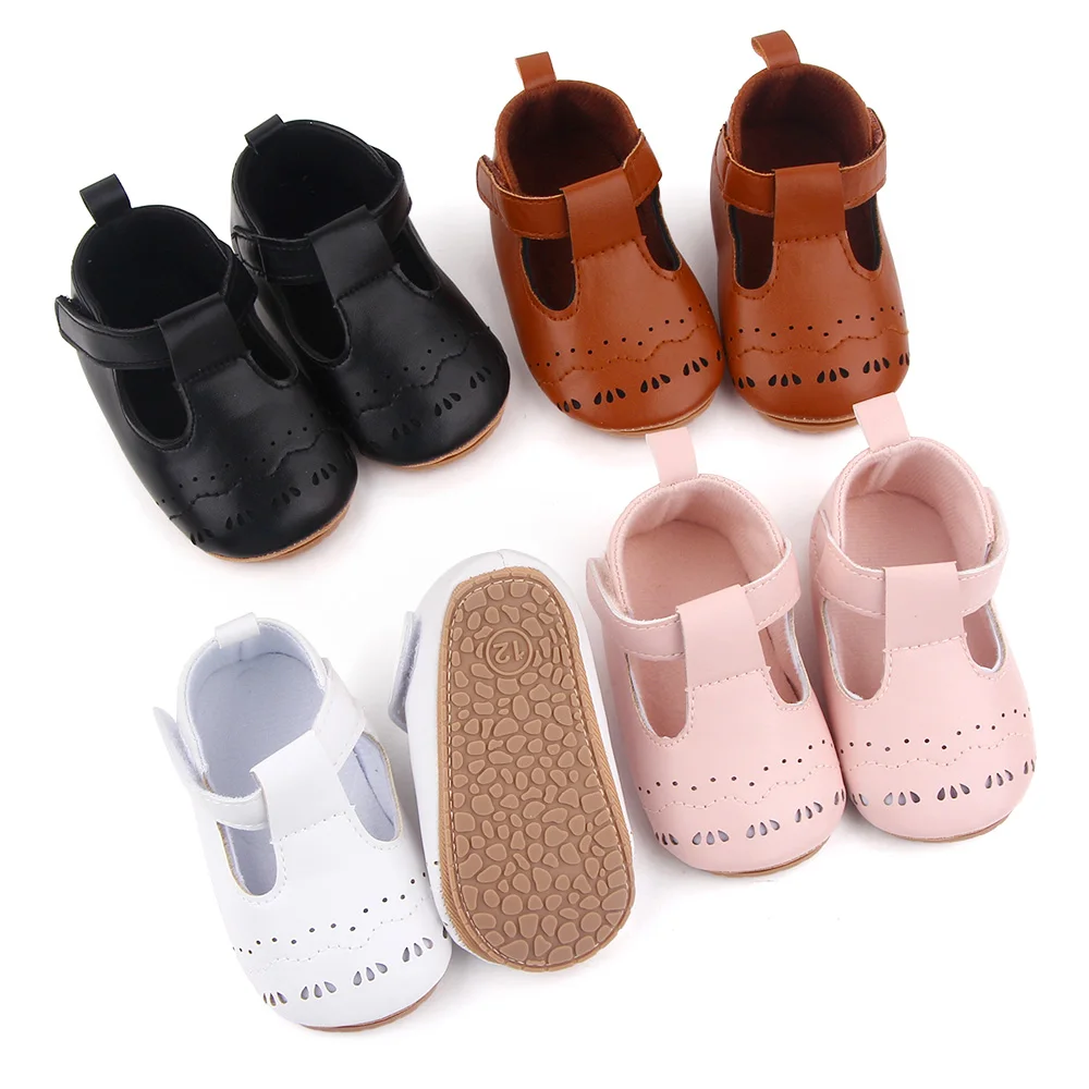 Spring and Summer Infants Hollow-out Polka Dot Soft Sole Non-slip Baby Girls Simple Toddler Sandals