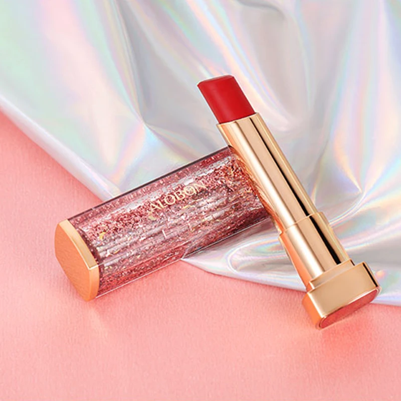 Алмазная Увлажняющая помада Alobon водостойкая стойкая антипригарная матовая