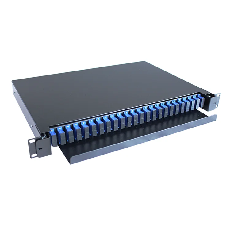 Odf Rack Mount Sc Duplex Fiber Optic Termination Box Patch Panel Full  Loaded 1u 24 Port 48 Core Ftth Cold Rolled Steel Sheet - Buy Product on  Alibaba.com