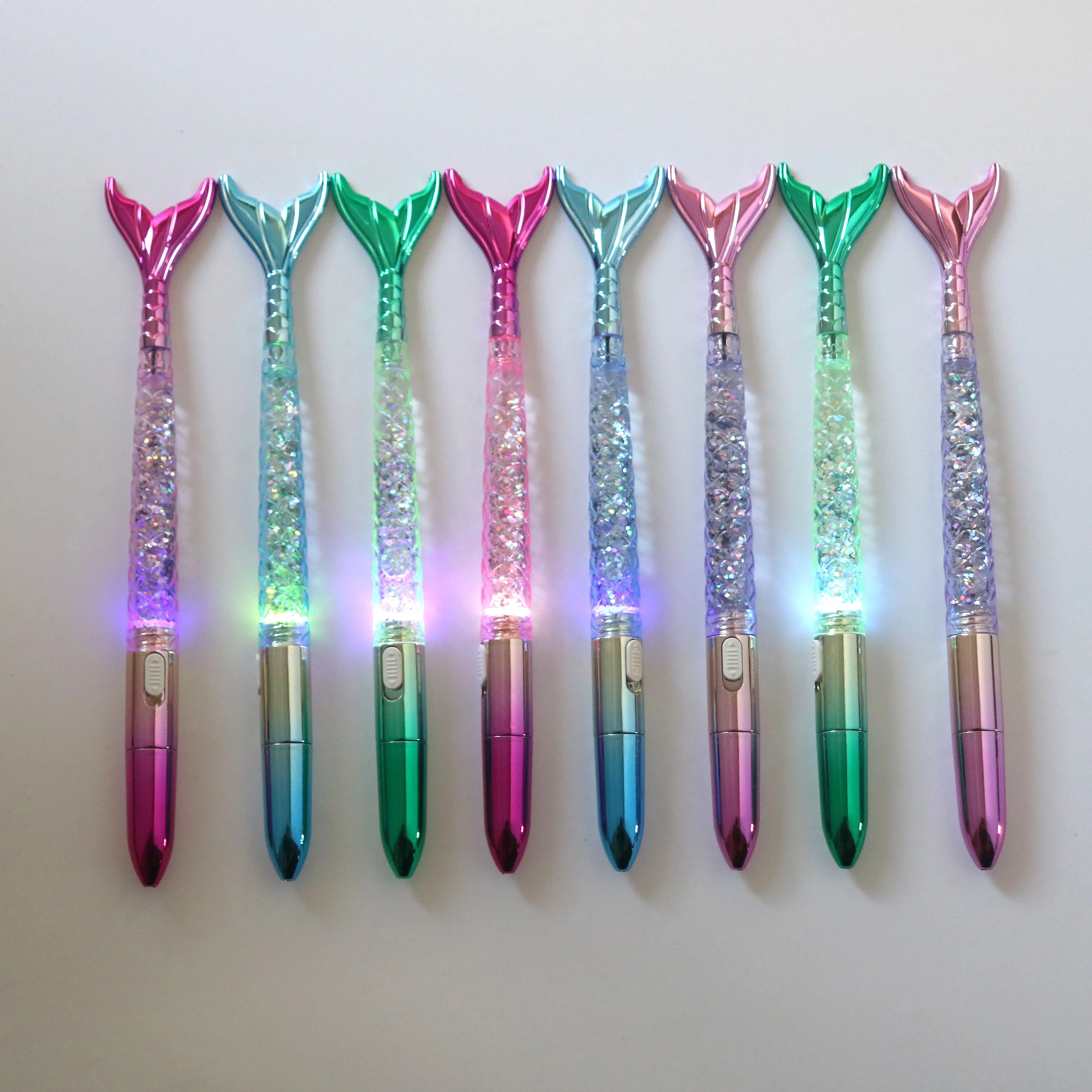 Multifunction Plastic Mermaid Gel Pen With Led Light For Student - Buy  Mermaid Pen,Pen Led,Gel Pen Product on