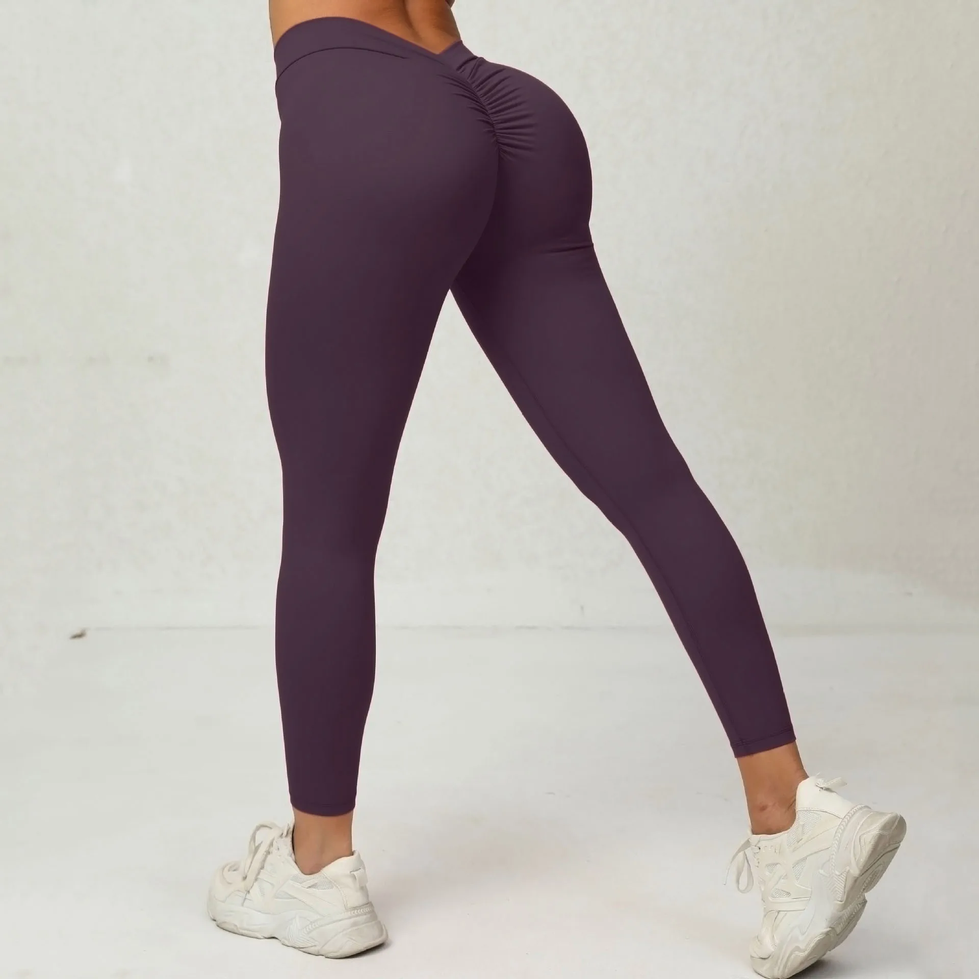 Aola Wholesale Scrunch Butt Leggings No Camel Toe V Back Yoga Pants ...
