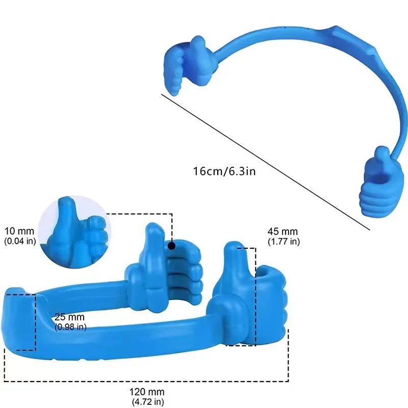 universal cheap promotional Cute Thumb-up Desktop Cell Phone Holder Stand Adjustable Plastic Lazy Phone Stand
