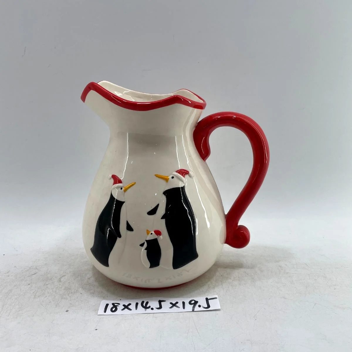 Pichet En Céramique Motif Noël Decomelody - Capacité 1,5 L Environ, Pour Boissons Chaudes/froides, Avec Poignée