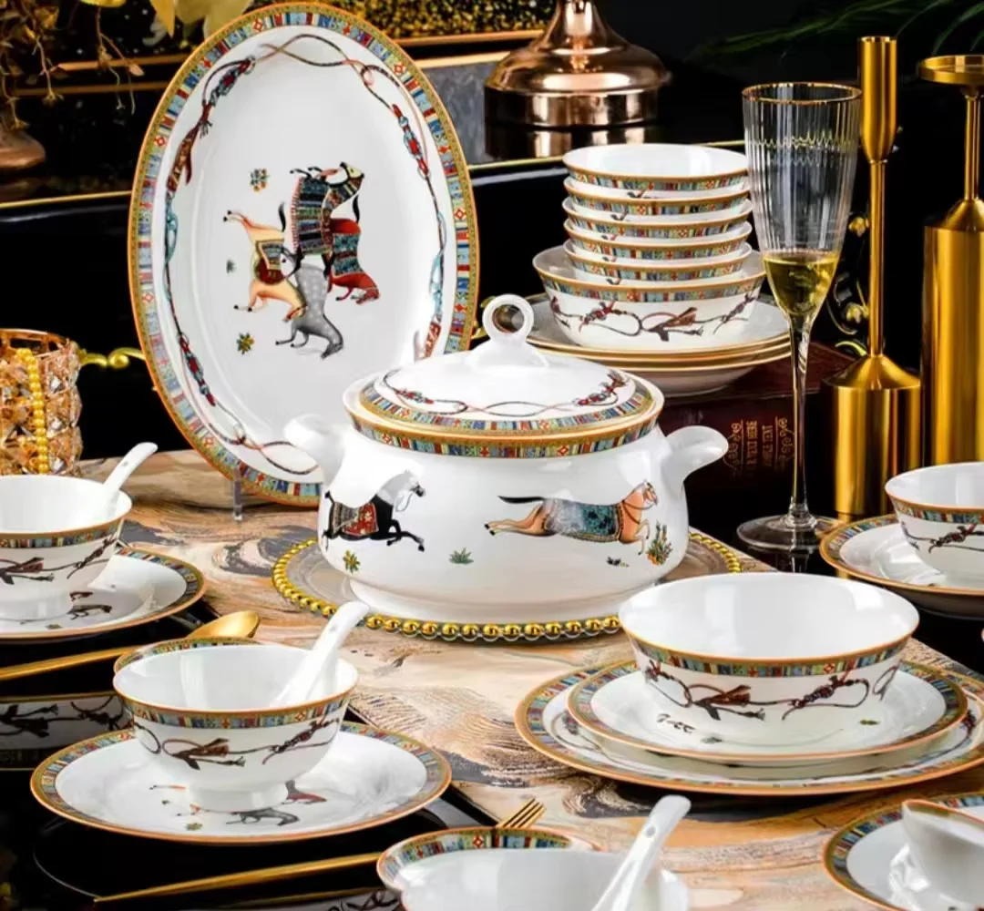 Bone China Vintage Dinner Service Luxury Vintage Bone China