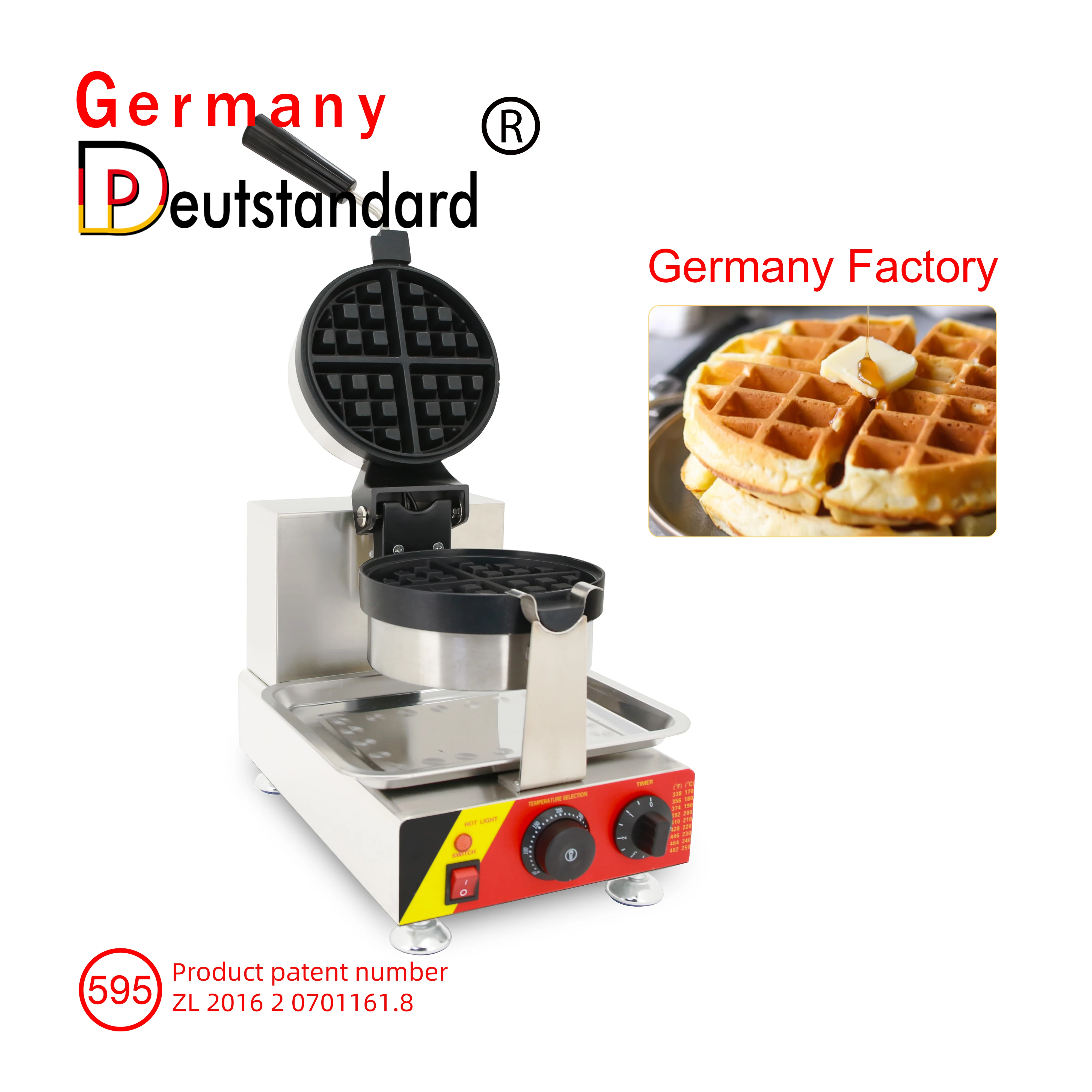 Commercial Mini Waffle Maker Rotate Waffle Machine with CE