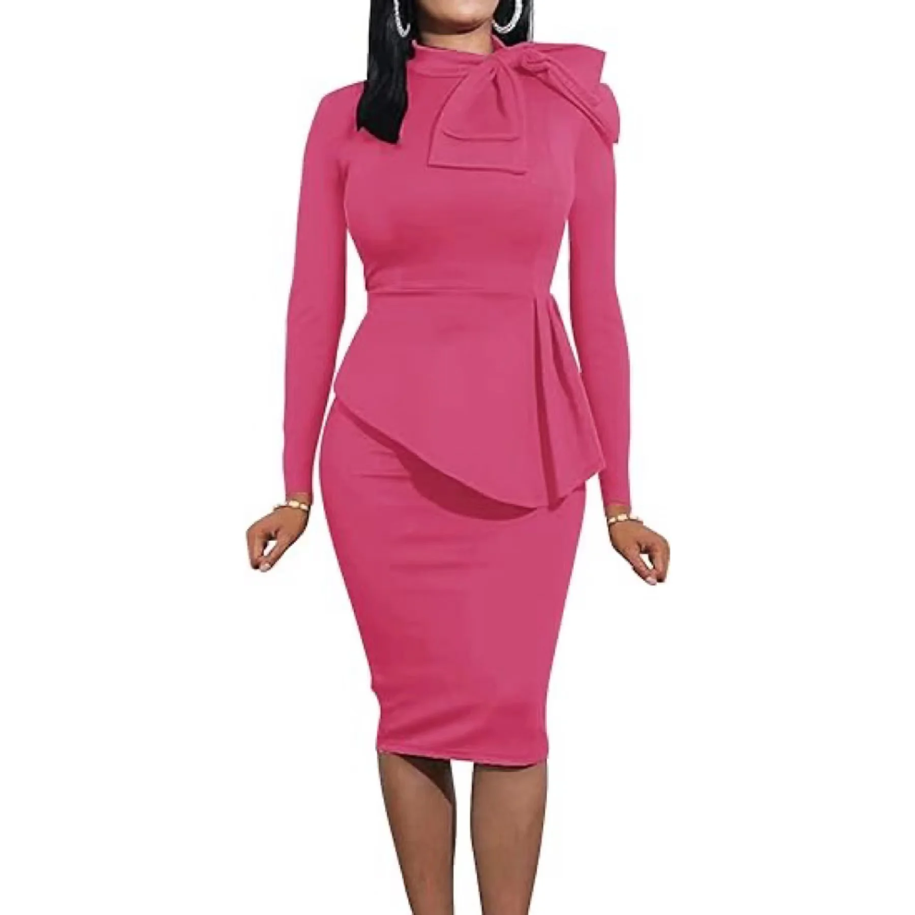 Floerns Women's Plus Size Geo Print Cloak Sleeve Party Dress - Short Pencil Dress, Crew Neck, Lightweight & Stretchy