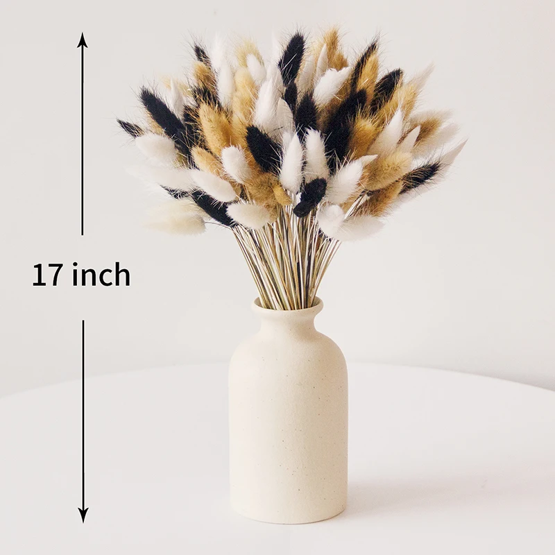 product wholesale black bunny rabbit tail grass bouquet dried flowers and plants home decoration flower arranging-55