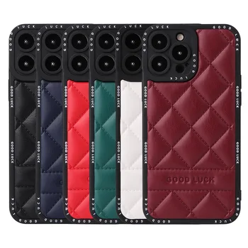 PU Leather Puffer Case for Iphone 11, 12, 13, 14 Pro Max