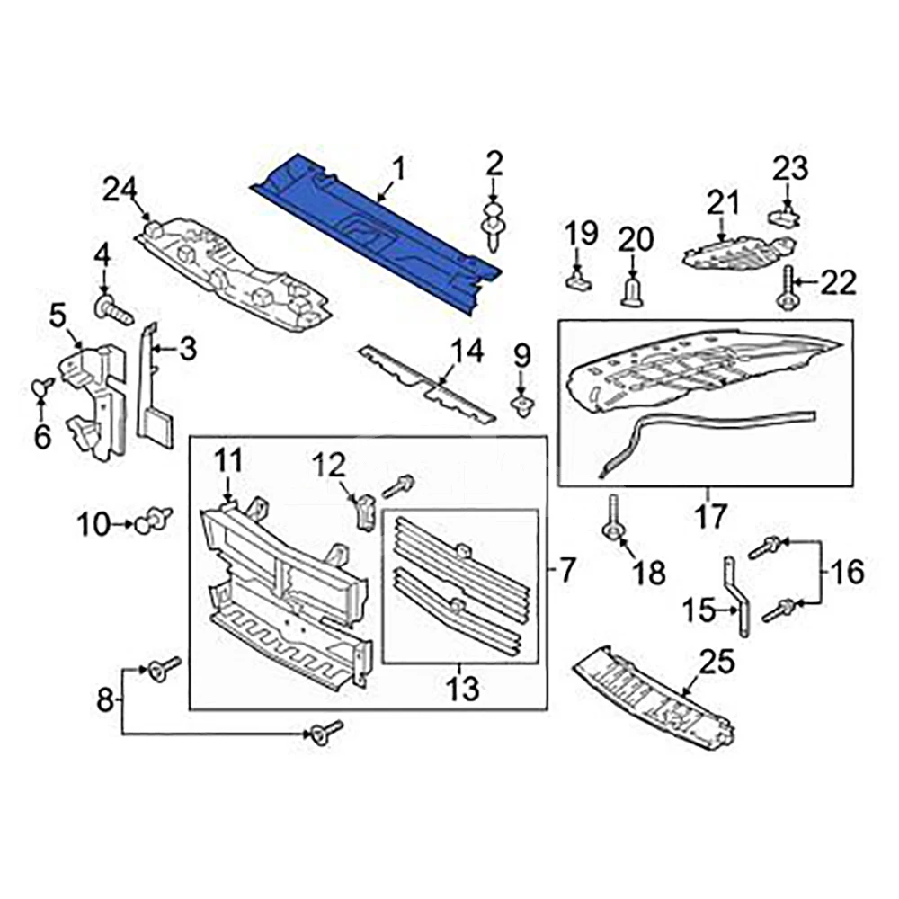 For Ford Car Radiator Cover JR3Z8C291AA JR3B8C291AD5JA6 Radiator Top C... — 4