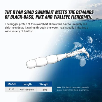 Big Silicone Swimbait Artificial Soft Bait 15cm/22g WALLEYE Stirrer Tail Pike MUSKY Soft Lure – Soft Lure – view 5
