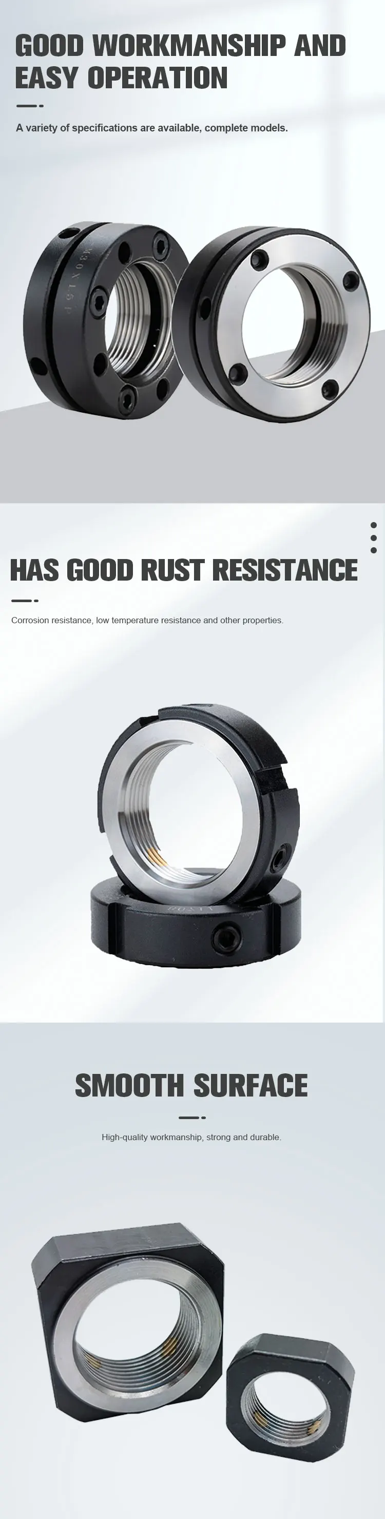 Shaft Lock Nut Hbrn Hbr Hexagon Lock Nuts Hbf Hbk Threaded Lock Nut