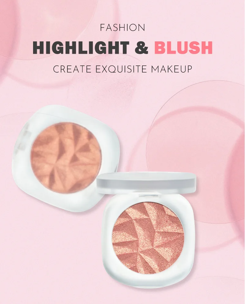 Товары для макияжа нейтральная пудра хайлайтера Румяна лица Осветляющий монохромный индивидуальный логотип инструменты