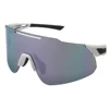 Monture blanche C3, verres miroir violets