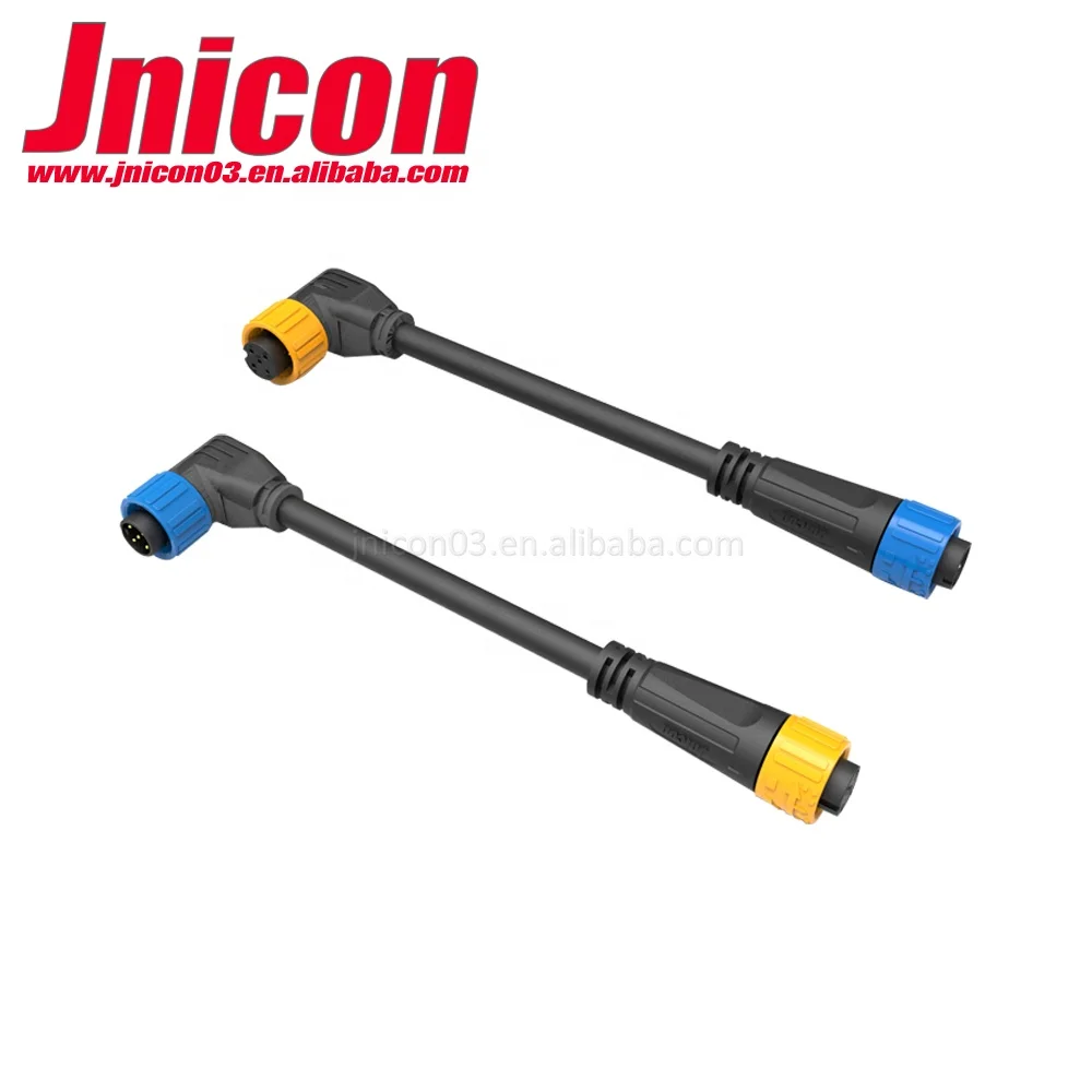Jnicon M16 Waterproof IP67 Connectors Twist Quick Push Lock 10A Power Signal Connector Electric Wire Cable Connector Panel Mount
