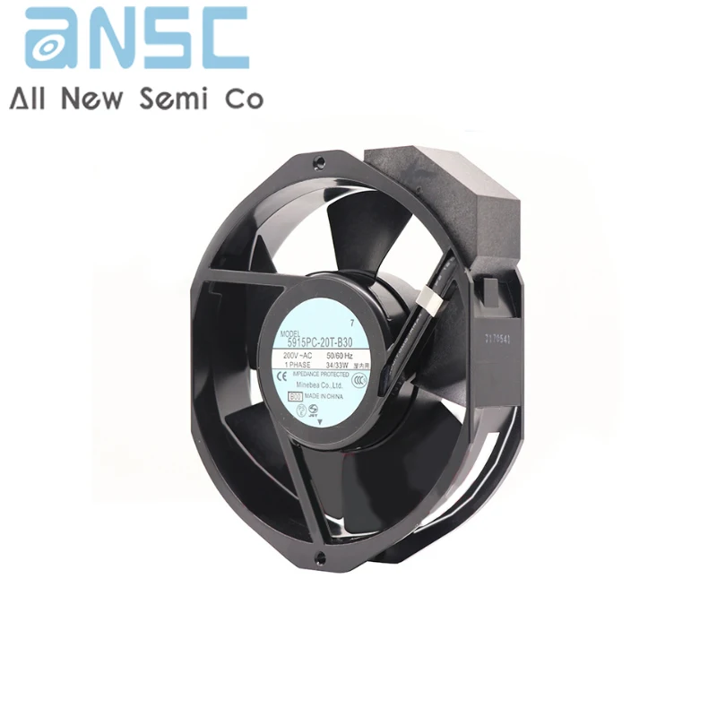 Original Axial flow fan 5915PC-20T-B30 200V 172*150*38 0.236A 2700RPM Industrial aluminum frame AC cooling fan