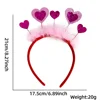 Fascia per capelli con piume rosa Front Love 8