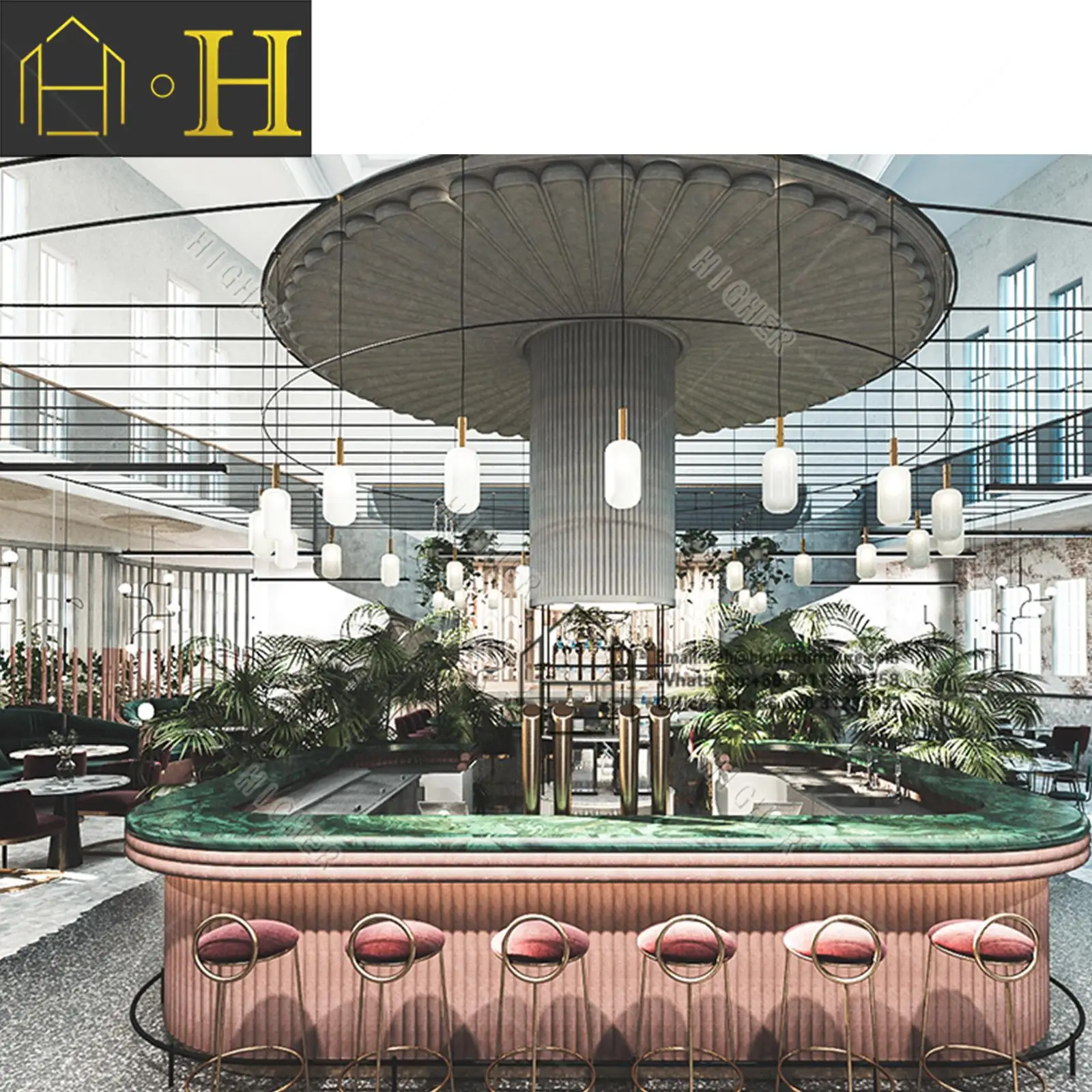 Fashion Design Coffee Juice Snack Sushi Fast Food Restaurant Home Bar Counter for Coffee Shop