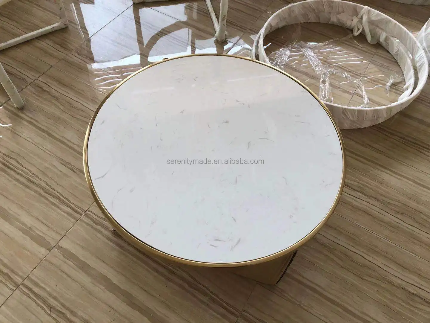 Round Marble Table Tops Replacement With Metal Brass Frame Buy Round