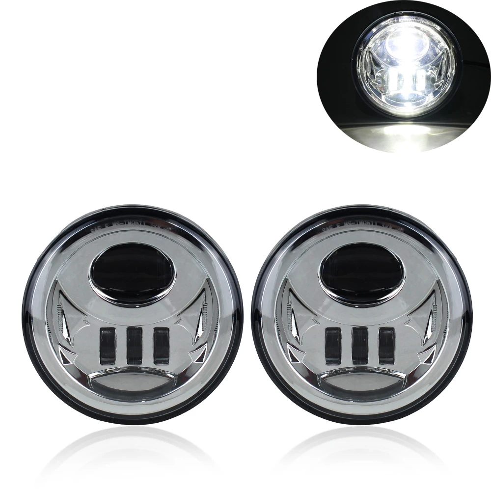 Replacement For Toyota Tacoma 2005-2011 Chrome Front LED Bumper Fog Light Lamps