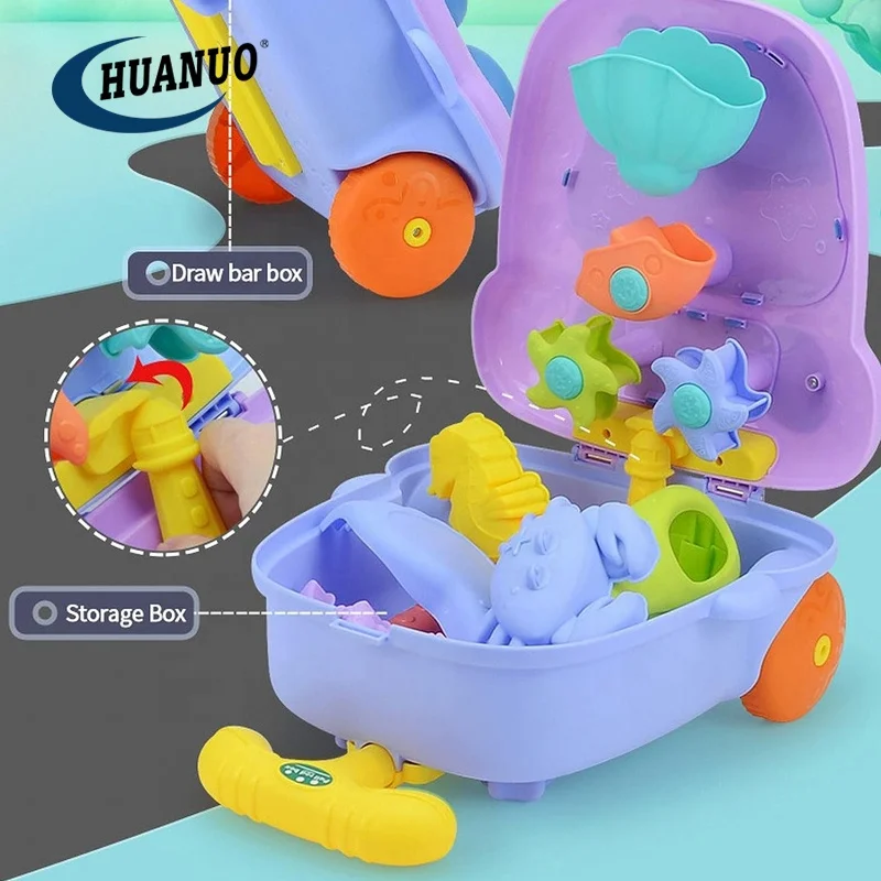 Juguetes de agua de verano para niños con caja de carro pala