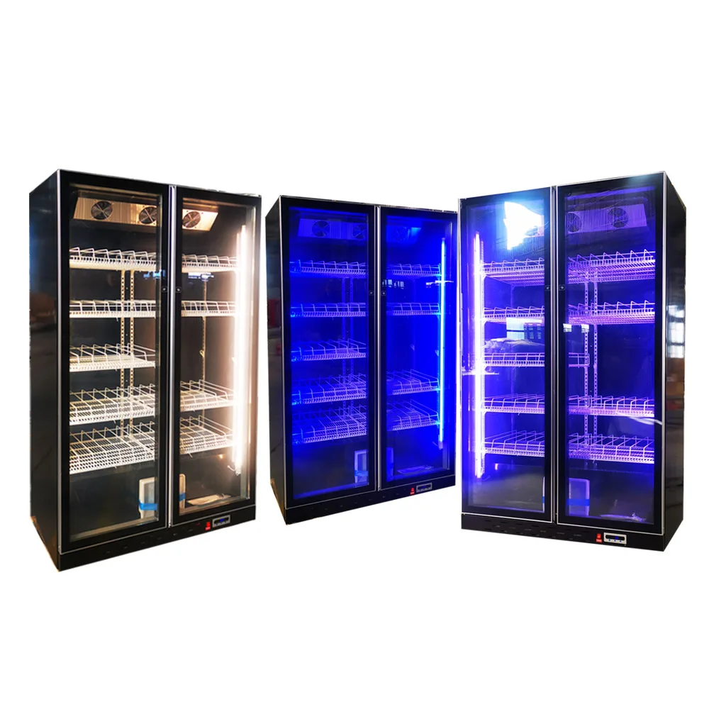 Upright Refrigerator Freezer Auto Defrost Commercial Freezer Display