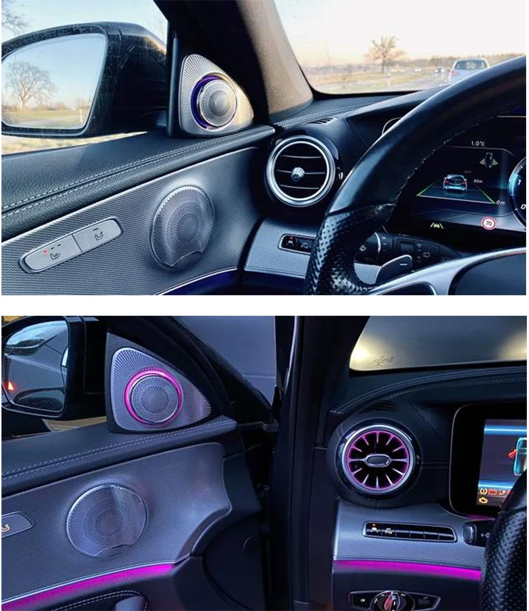 Rotating Tweeter Speaker Led Air Vents 3d 64 Colors For Mercedes Benz ...