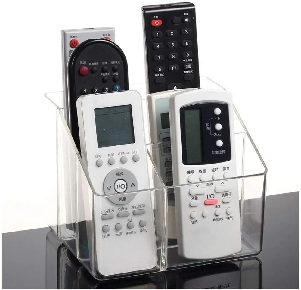 Acrylic Desktop Remote Control Phone Storage Organizer Box