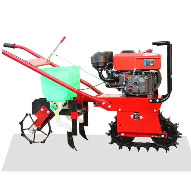 Hand Push Farm Machine Mini Power Tractor Skid Steer Garden Grass Rotary Tiller Cultivator for Sale