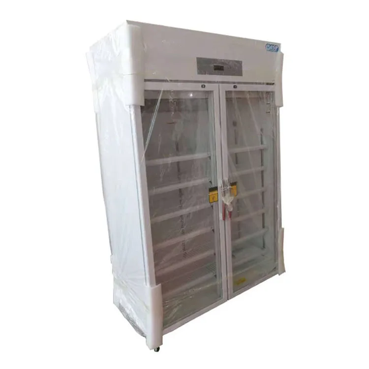 800L Two Section Hospital Vaccine Refrigerator  Glass Doors - Stainless refrigeration device