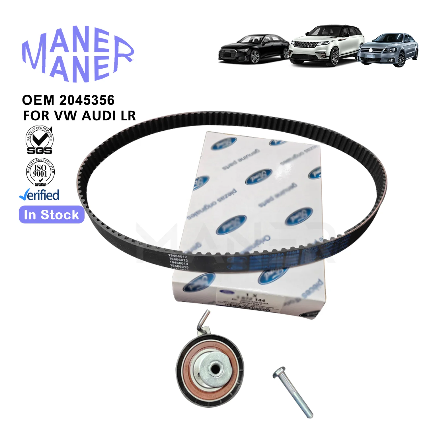 MANER Auto Engine Systems 2045356 1004297 Quality Assurance Timing Belt Kit for Ford FOCUS II Fiesta VI 2 1.6 TI 2004-2012