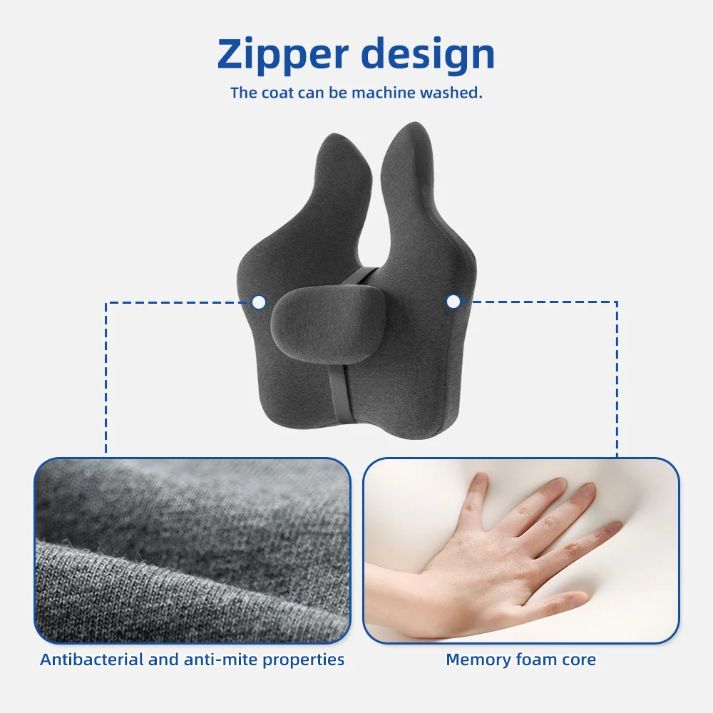 Wholesale Removable Cover Knitted Memory Foam Lumbar Support Cushion f - product detail 5
