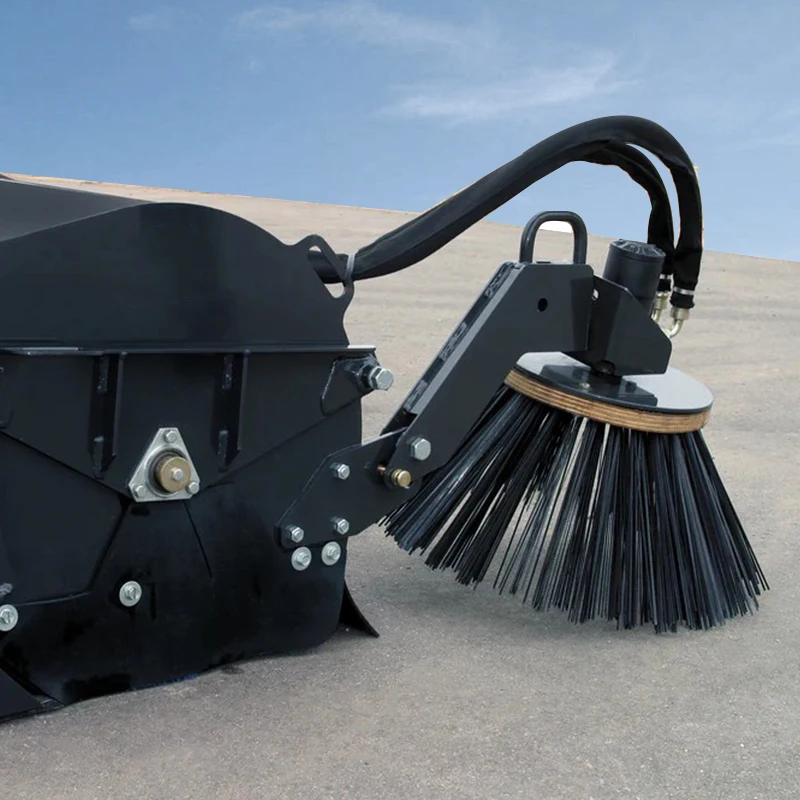 High Quality Skid Steer Box Broom Sweeper With Side Brush Floor Sweeper
