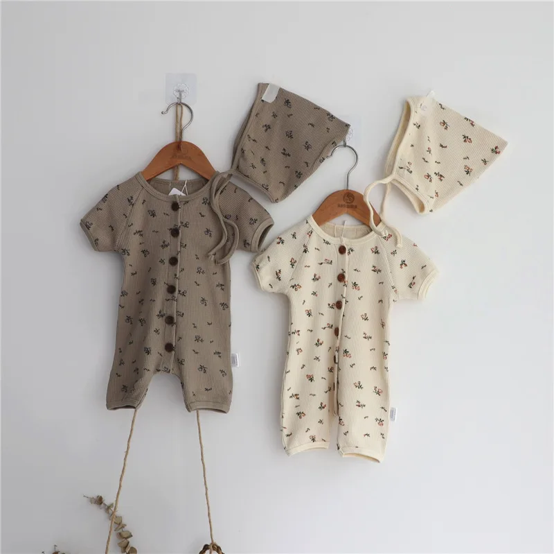 В наличии избыточная одежда фирменная другая летняя детская из Бангладеш хлопковые комбинезоны с коротким рукавом для новорожденных девочек