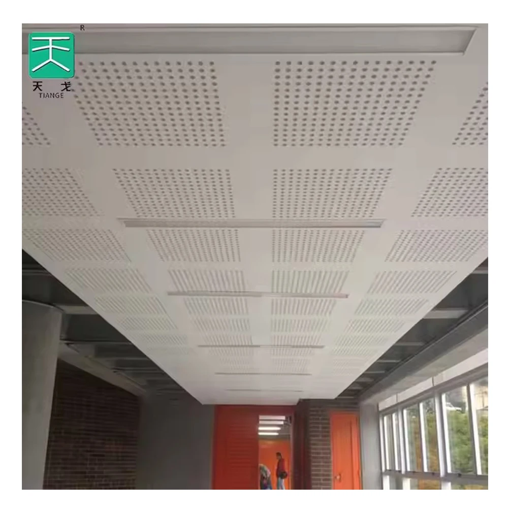 TianGe Pakistan Other Soundproofing Perforated Plywood Laminate Veneer Sound Absorbing Mdf Wood Acoustic Panels