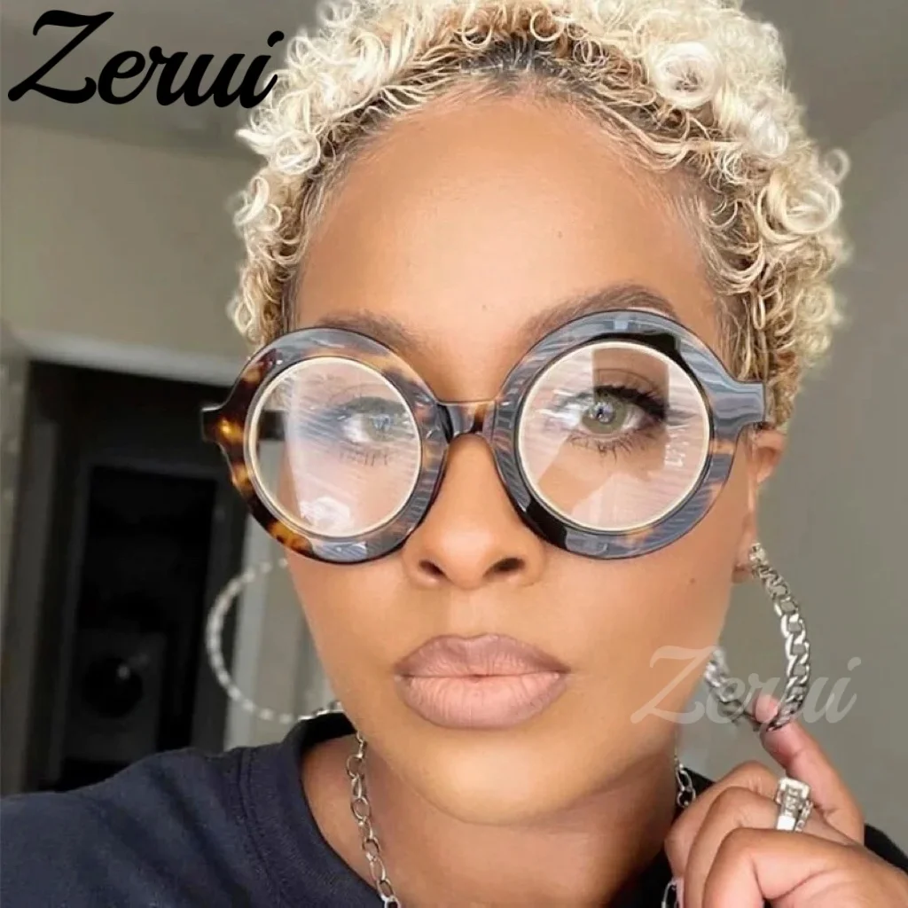 2024 Vintage Black Small Round Reading Glasses Women Men Big Presbyopic  Eyeglasses Blocking Blue Light Hyperopia Eyewear