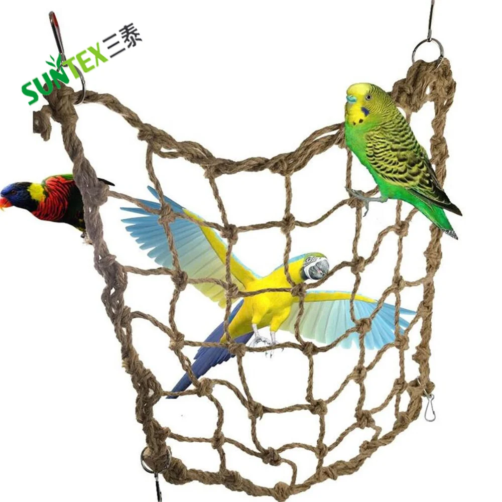 ペット用オウム鳥用スイングラダー吊り下げロープ、クライミングネット