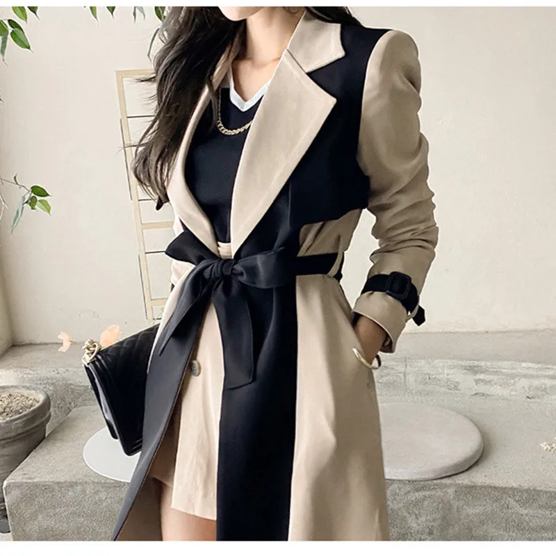 slim fit dress slacks Two-Piece Button Wool Coat with Lapels S / Dark Black