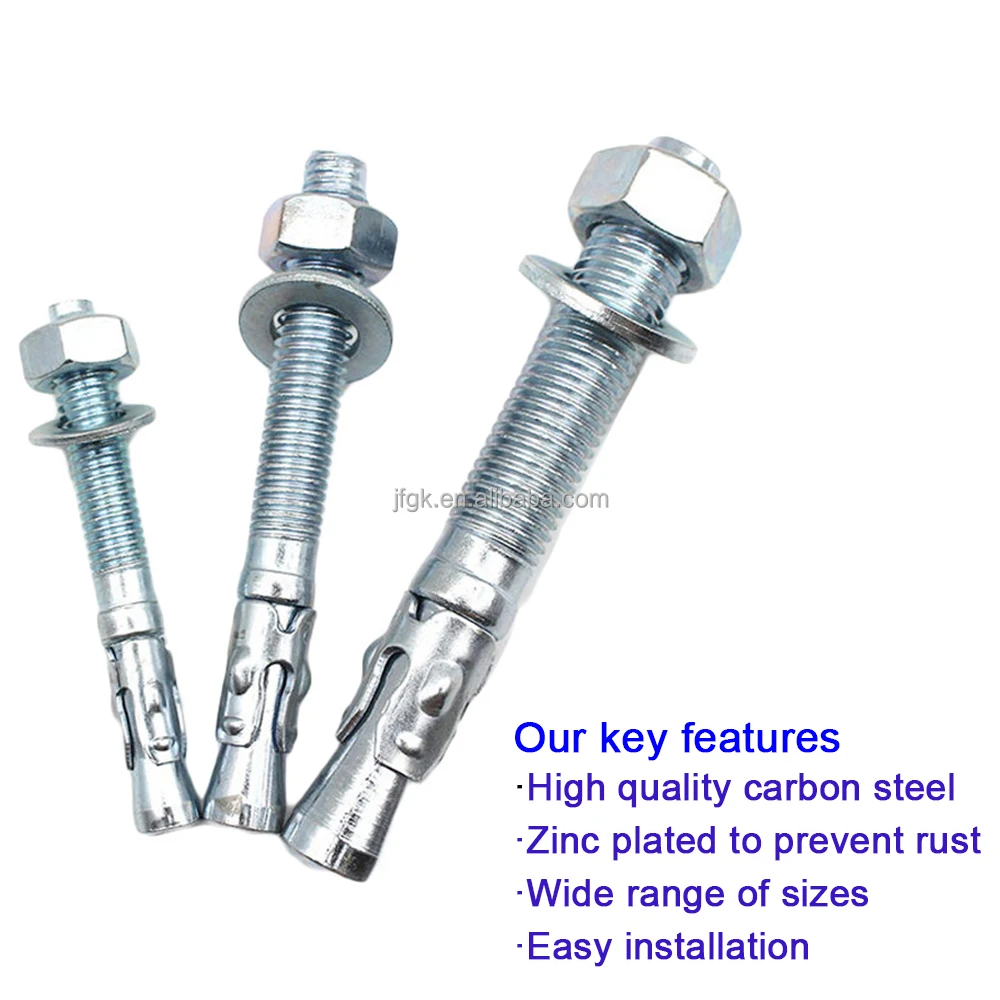 M24 Wedge Anchor Bolt A4 Anchor A2 Wedges Bolt Carbon Steel Wedge Bolts
