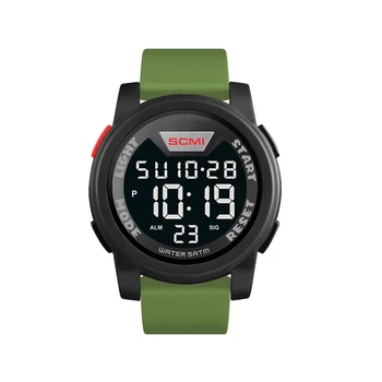 Leisure waterproof electronic watch student party youth outdoor sports watch case with touch paint and hard silicone strap watch