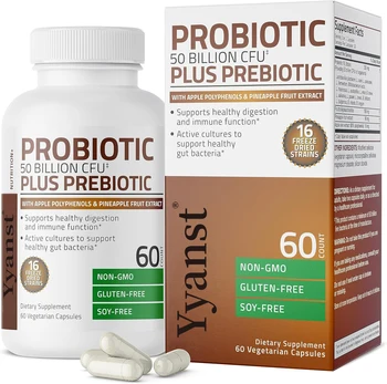 Immune Support 50 Billion CFUS Plus Prebiotic Capsules Gut Healthy Bacteria Probiotic Caspules For man and women