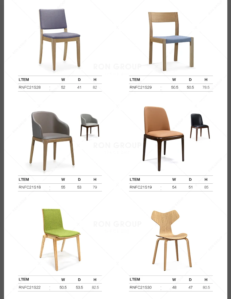 Wholesale fast food restaurant furniture modern wooden dining room chairs luxury chinese custom furniture project design