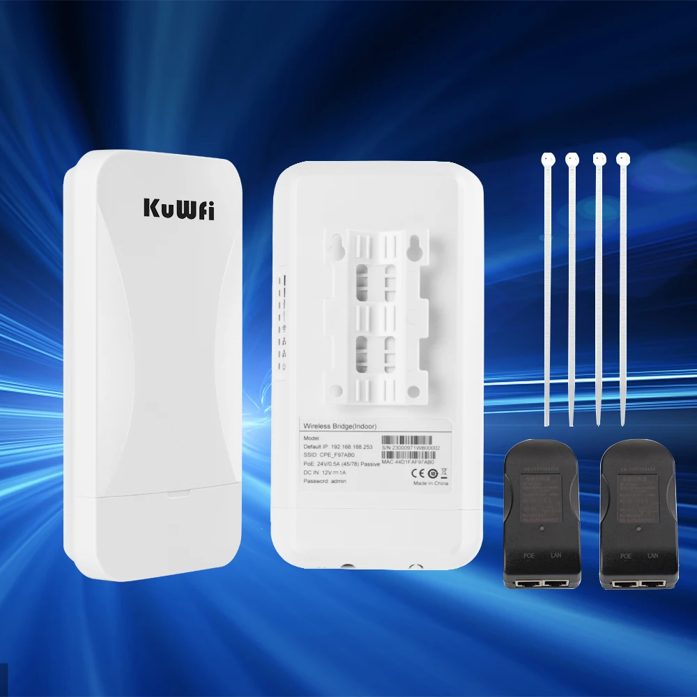 1-2km 2.4g Point To Point Wireless Bridge Long Range 300mbps Outdoor ...