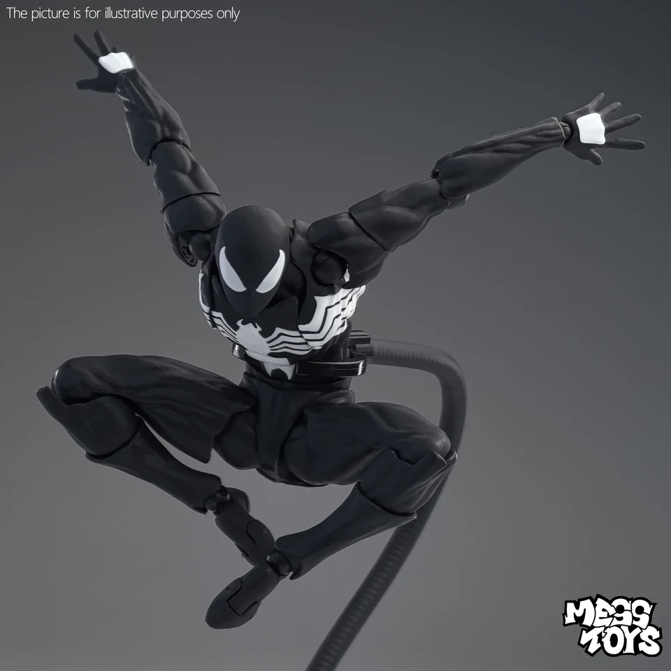 Messtoys Venom Spider-Man Figure - Black Red Plastic Toy